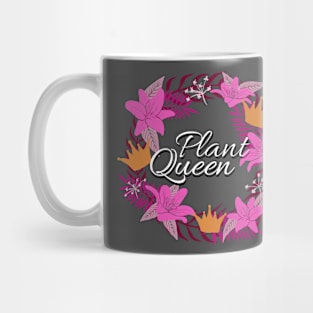 Plant Queen - Pink & Gold Plant Wreath Art Mug